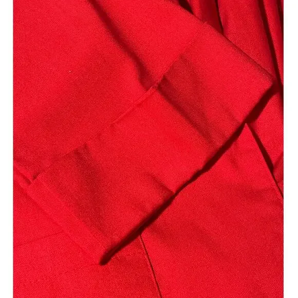 Vintage Womens Random Sportswear Size 16 Red 3/4 Sleeve Open Front Blazer Pocket - Picture 6 of 7